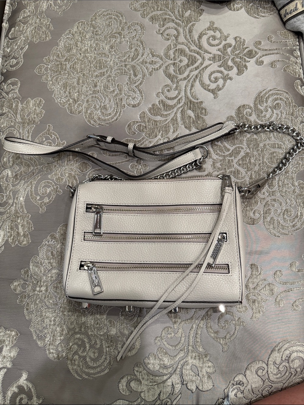 Rebecca Minkoff Stylish Women's Leather Crossbody Bag - Cream